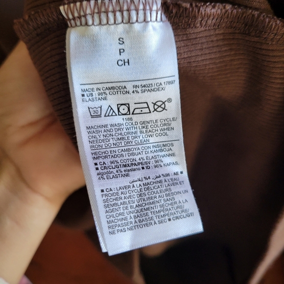 Beautiful! Old Navy Rib-Knit Mini Dress Long Sleeve Brown/Chocolate Size Small - Picture 4 of 4